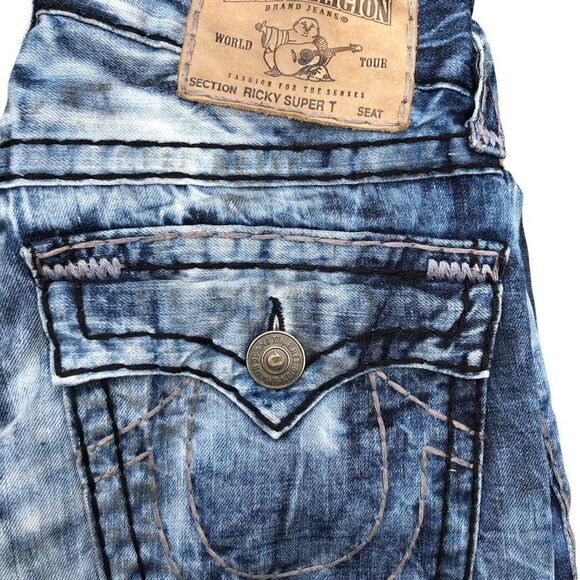 True Religion Jeans Size 29 RICKY SUPER T Blue - Picture 14 of 15